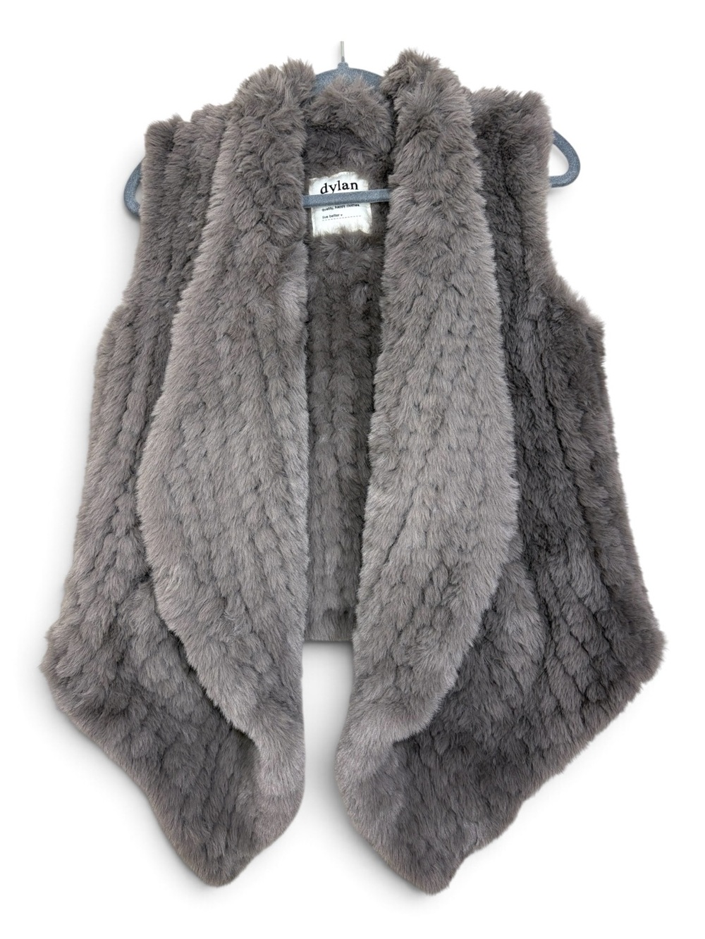dylan Gray Plush Faux Fur Vest- woman’s S or M